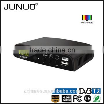 JUNUO shenzhen manufacture OEM quality FTA HD mpeg4 digital terrestrial tv decoder set top box dvb-t2 Nigeria
