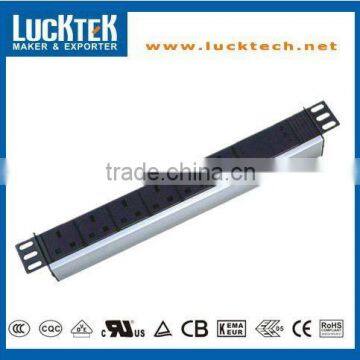 19" 1.0U 6 WAY UK TYPE MASTER-SLAVE PDU