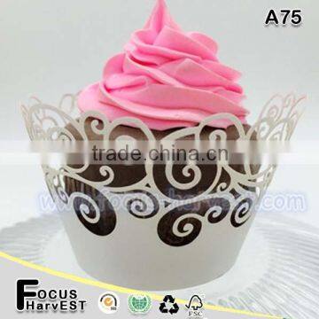 A17 Laser cut cupcake wrapper, paper cupcake wraps muffin cup medium size famous cupcake cake decoration item