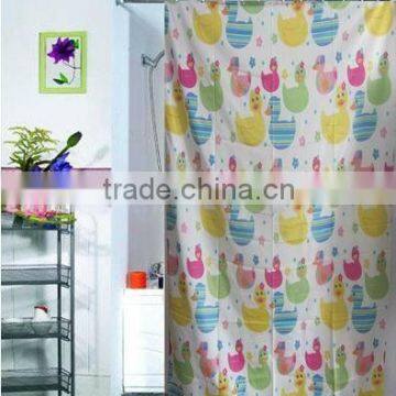 colorful duck design shower curtain, bathroom set