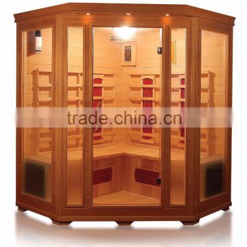 5 person big size hemlock solid wood mp3 music relax sauna luxury bathroom design