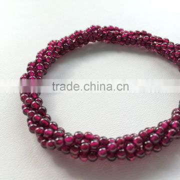 #CHZ Natural Round Loose Gemstone Purple Garnet Beads
