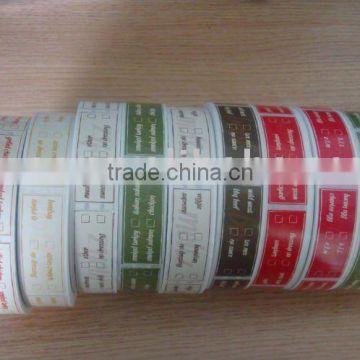 Adhesive sticker in roll