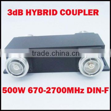 3dB 2*2 Hybrid Combiner (698-2700MHz, 500W, DIN-F)