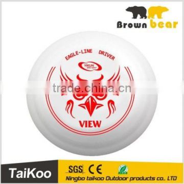 white and red eagle pattern flying discs