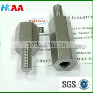 custom auto machined hollow stainless steel standoff for fastener