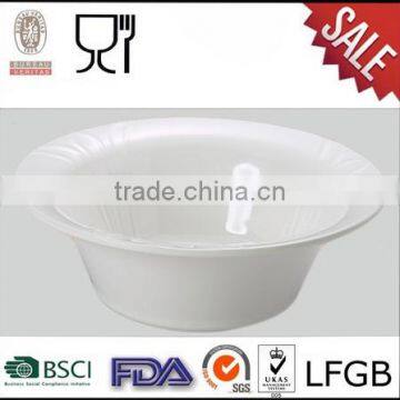 Hotel Used Melamine Dinner Bowls, Solid White Melamine Bowl, White Dinner Bowl