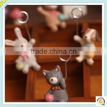 Hot sale cute bear photo memo holder plastic paper memo clip/Custm made plastic memo clips factory