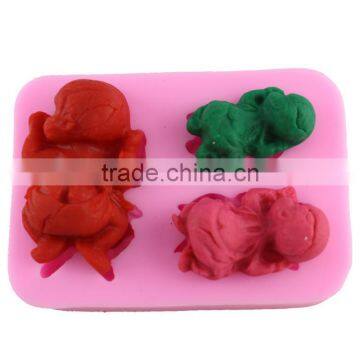 Liquid silicone cake mold three baby baking DIY tool chocolate silicone tool taobao 1688 agent