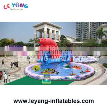 Kids inflatable aqua park with pool/ Mobile kids amusement park
