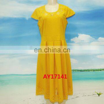 Latest Simple Short Sleeve Muslim Gown Designs Party Dress