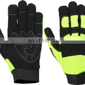 Top Quality Synthetic Leather Mechanics Safety Gloves 2017