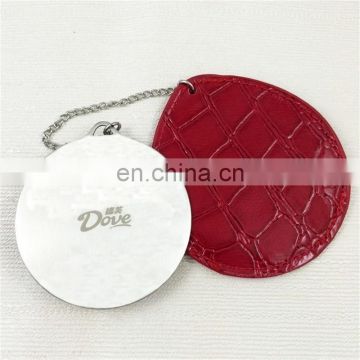 Promotinoal customized gifts decorative metal pocket mini makeup mirror with logo