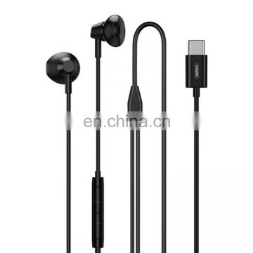 Remax Rm-592 Hifi Type-c Wired Earphone  Headset For Music And Call