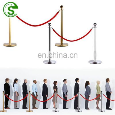 Commercial used security railing stand queue stand with rope stanchions