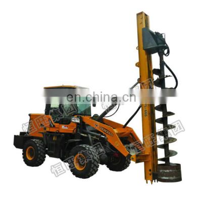 Backhoe loader auger hydraulic earth auger attachment