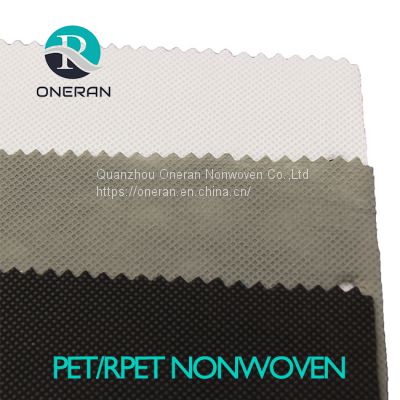 Wholesale shopping bag 100% degradable RPET nonwoven fabric raw material Eco friendly White RPET nonwoven fabric for Wallpaper