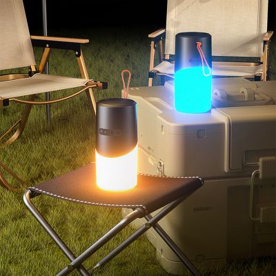 2024 New wireless Bluetooth speaker with RGB light outdoor portable waterproof small atmosphere light gift