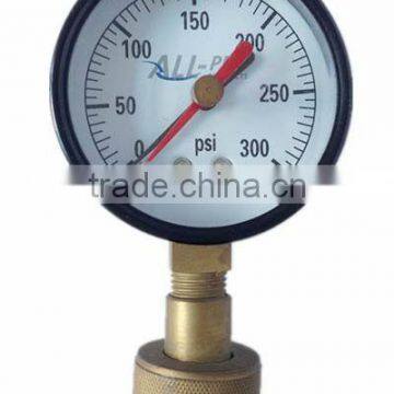 Y63RF-300psi normal manometer with movable connection,Black steel Case and Black steel Bezel