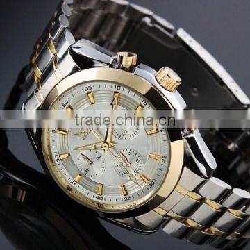 2014 New Men Silver Dial Gold Case Stainless Steel Mechanical Watch WM199