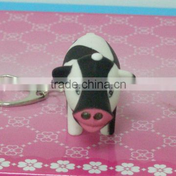 LED Keychain with Cow & Sound