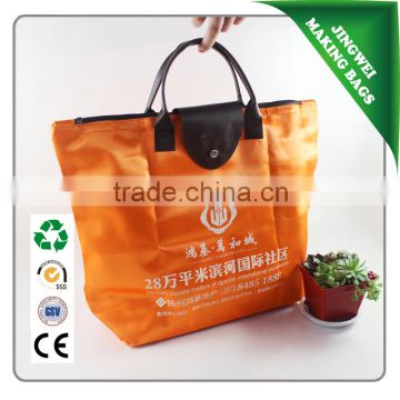 Promotional green recycled folding bag,recycled folding bag,