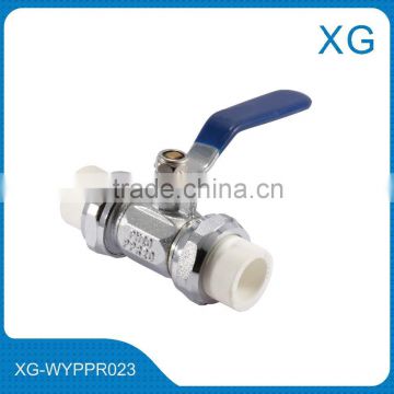Cheap price brass ball valve/Barss valve with PPR union/Double ppr ball valve/flow control valve/angel valve/iron handle valve