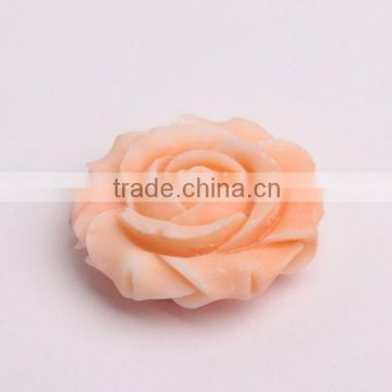 Wholesale fashion semi precious stone pink coral flower gemstone