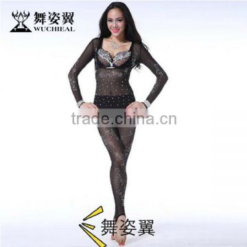Wuchieal Belly Dance Leotard and Tights with Strass