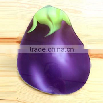3D Eggplant shaped Tempered glass cutting board