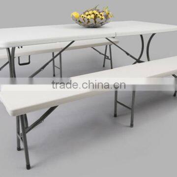 183cm hot sale folding in half table & bench set