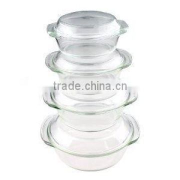 new design and eco-friendly Glass Casserole With Lid
