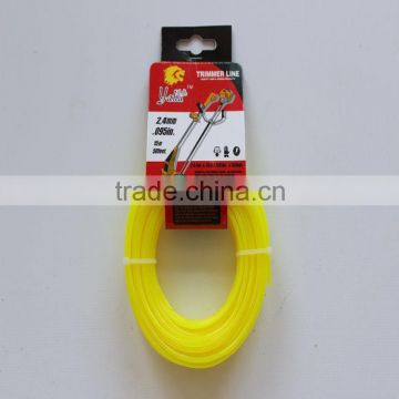 Light Yellow Color Grass Trimmer Line /Nylon Trimmer Line For Gardening Tools