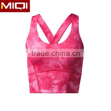 Wholesale Fashionable Seamless Women Fitness Crop Tops Custom Sublimation Sports Bra With High Quality Supplex Fabric