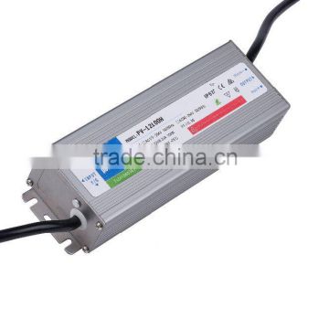 input AC100-240v output DC12v 100W LED Power Supply with 5 years warranty and CE ROHS certificate