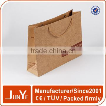 offset logo printing brown kraft paper carrier bag