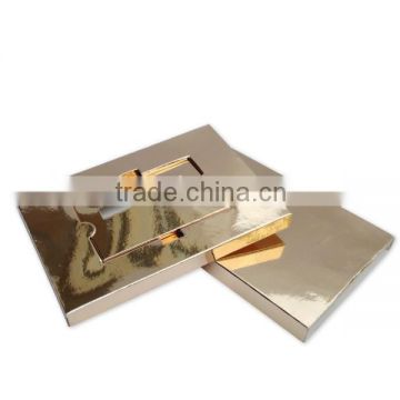 2015 new products customized golden greeting card box with high gloss