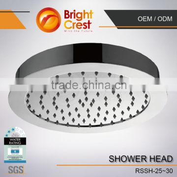 Streamline Shaped Stainless Steel Rainfall Shower Spa Faucet