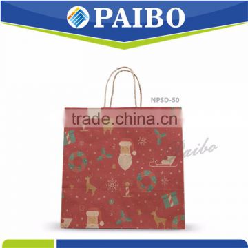 NPSD-50 Xmas Design Paper Handbag with handle Professional manufacturer for christmas 2017 design
