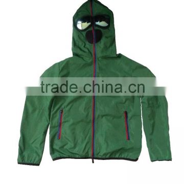 Unique innovative design wear glasses clothes fashion young hooded jacket