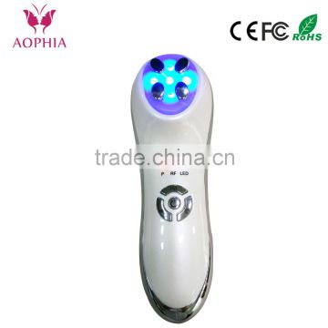 OEM Electroporation Beauty Device Anti-aging RF/ems & 6 types Led light therapy facial beauty care device