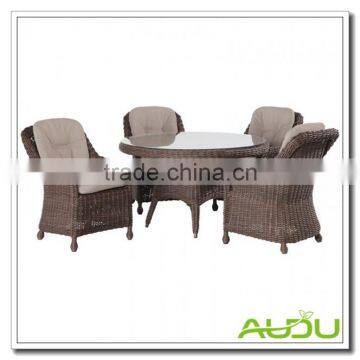 Audu Round Table 5 Piece Outdoor Setting