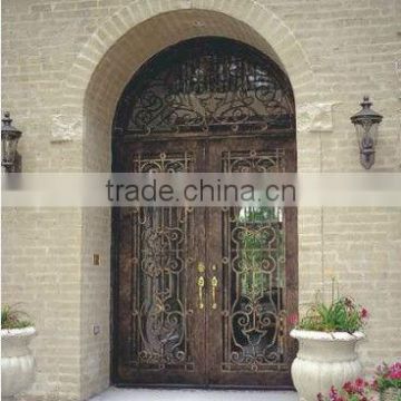 Bisini european gorgeous style galvanize wrought iron door (BG90050)