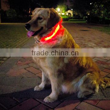 100% nylon water-proof LED dog collar