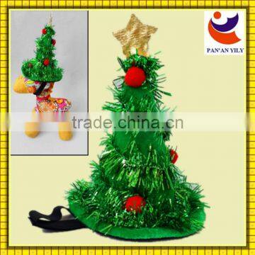 factory sale green Christmas tree style christmas dog hat