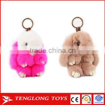 Custom rabbit plush pendant toy and rabbit keychain plush pendant
