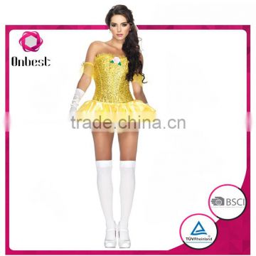 Fast delivery movie costume cosplay belle princess girls dress costume princess costume