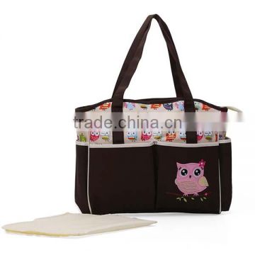 cartoon owl maternity mummy handbag waterproof baby stroller bag