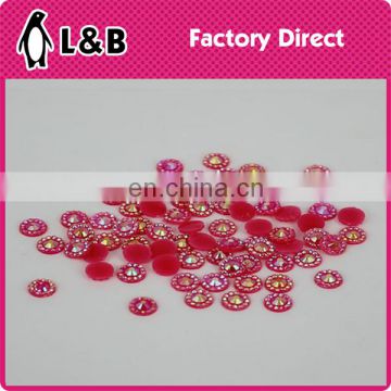 5mm high quality new design flower colorful resin stone
