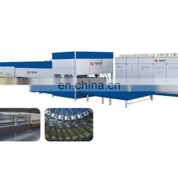 Radiation flat and bend glass tempering line